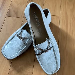 Geox White Loafers